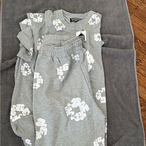 Gray Denim Tears Men's Athletic Shorts